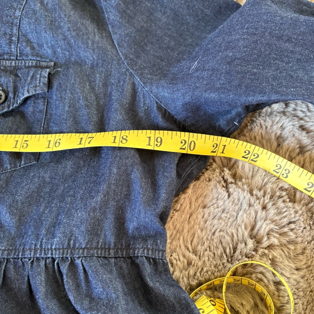 Motherhood Maternity Denim Button Down Dress Dark Blue Pregnancy Fit&Flare‎ L - Picture 6 of 8